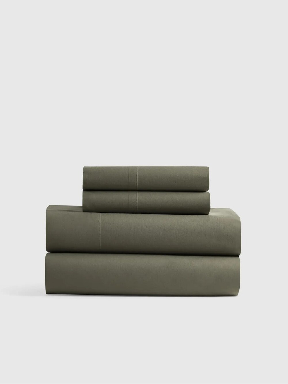 Quince 4 Piece Olive Green Cotton Sheet Set Queen NWT